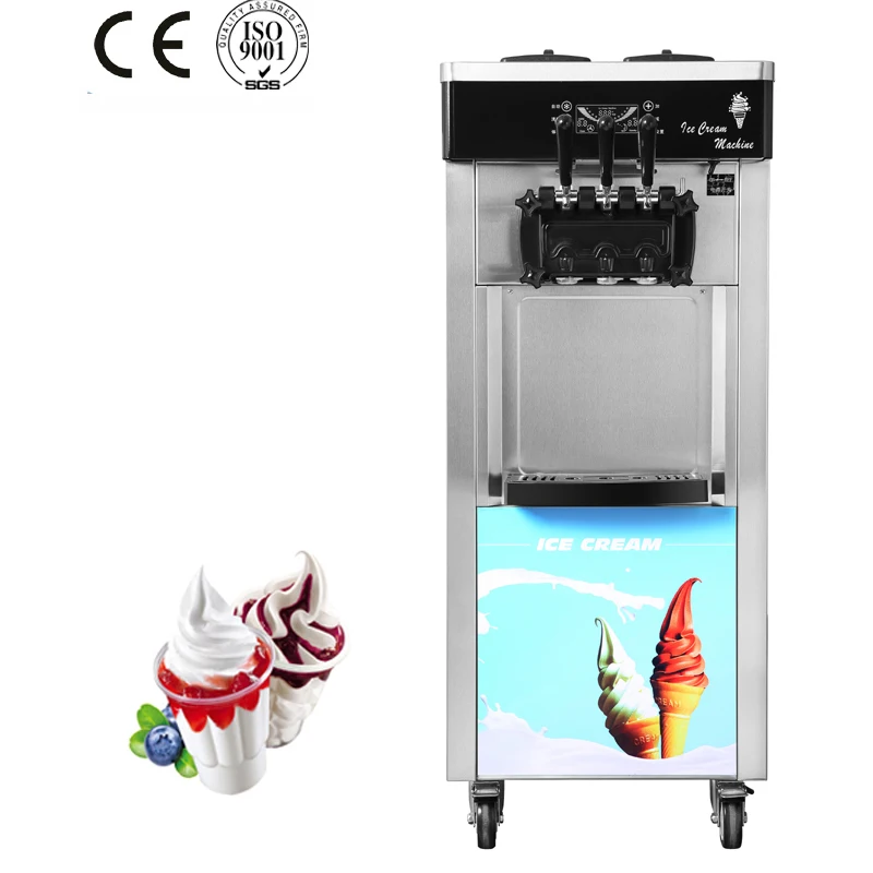 

Автоматизированный агрегат для производства мягкого служить конус мороженого делая машину три ароматы мороженого машина для десерта