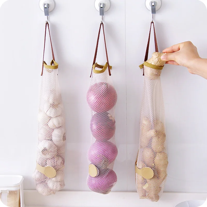 1pc Reusable Kitchen Fruit Vegetables Storage Hanging Bag Grocery Produce Bags Mesh Ecology Shopping Tote Bag Onion Organization
1pc Reusable Kitchen Fruit Vegetables Storage Hanging Bag Grocery Produce Bags Mesh Ecology Shopping Tote Bag Onion Organization