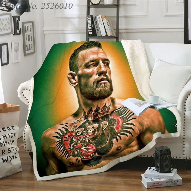 Throw blanket Conor McGregor 3D Velvet Plush Blanket Bedspread for Kids Girls Sherpa Blanket Couch Quilt Cover Travel Gift 02
Throw blanket Conor McGregor 3D Velvet Plush Blanket Bedspread for Kids Girls Sherpa Blanket Couch Quilt Cover Travel Gift 02