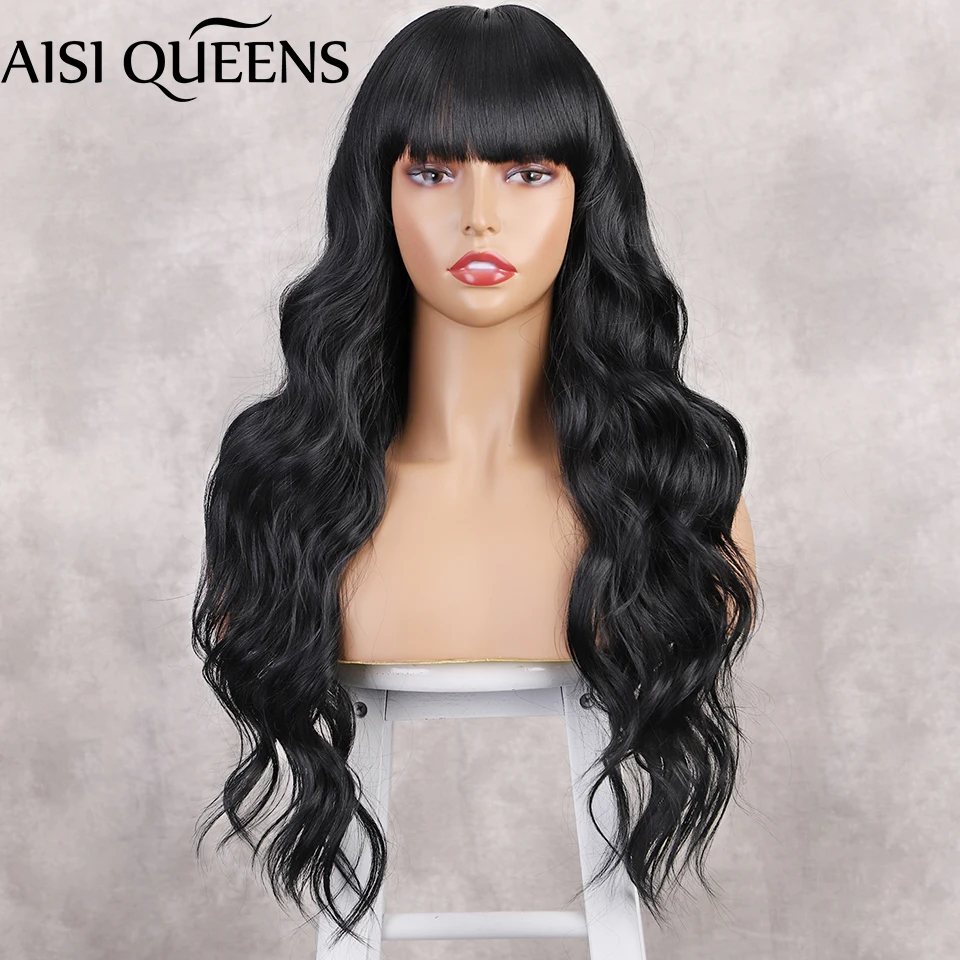 AISI QUEENS Long Water Wave Black Wigs with Bangs for Women Synthetic Wigs Red Brown Cosplay/Birthday Party Daily Hair
AISI QUEENS Long Water Wave Black Wigs with Bangs for Women Synthetic Wigs Red Brown Cosplay/Birthday Party Daily Hair