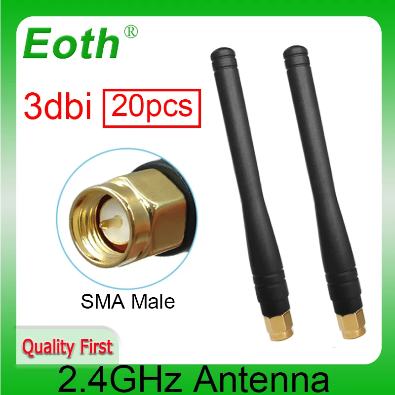 EOTH 20 шт. 2,4g антенна 3dbi sma male wlan Wi-Fi 2,4 ГГц антенна pbx iot модуль маршрутизатор tp link сигнальный приемник антенна с высоким коэффициентом усиления
EOTH 20 шт. 2,4g антенна 3dbi sma male wlan Wi-Fi 2,4 ГГц антенна pbx iot модуль маршрутизатор tp link сигнальный приемник антенна с высоким коэффициентом усиления