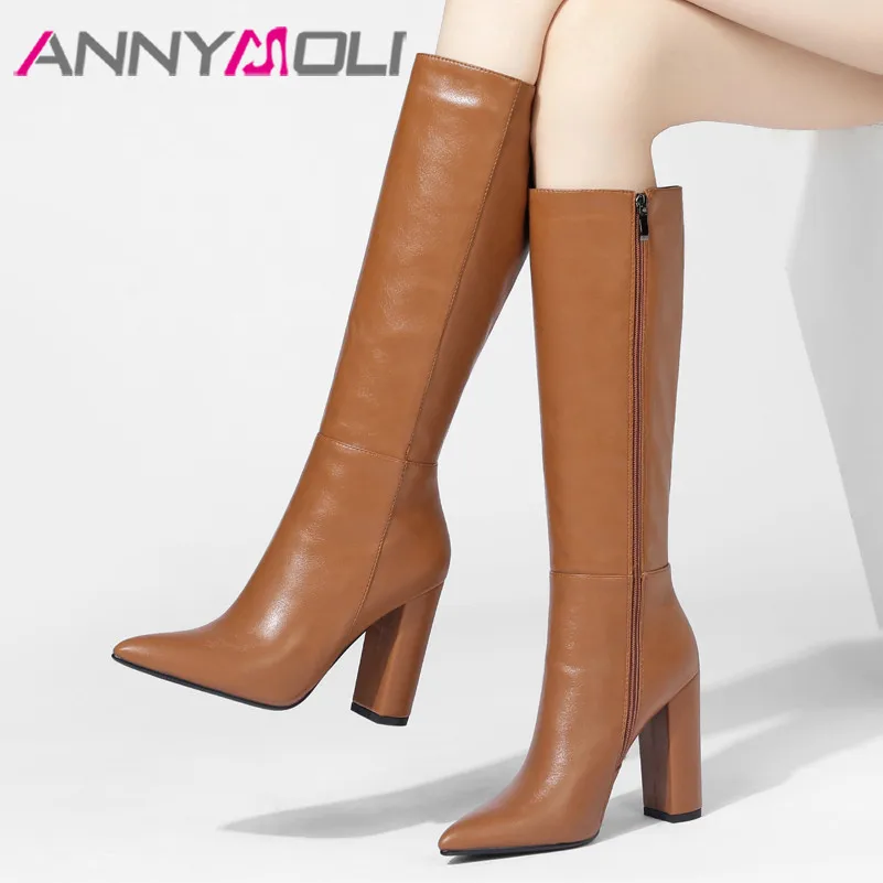 ANNYMOLI Extreme High Heel Woman Boots Pointed Toe Knee High Boots Thick Heel Shoes Zip Ladies Long Boots Autumn Winter Beige 43
ANNYMOLI Extreme High Heel Woman Boots Pointed Toe Knee High Boots Thick Heel Shoes Zip Ladies Long Boots Autumn Winter Beige 43