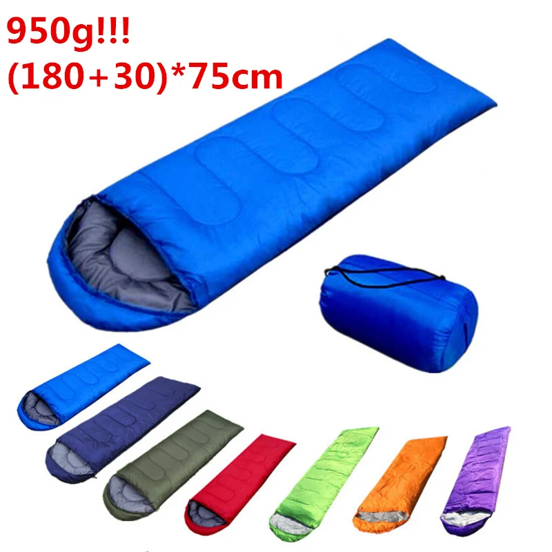 

950g (180+30)*75cm autumn winter spring indoor outdoor envelope sleeping bag thermal hooded travel camping hiking rest cover