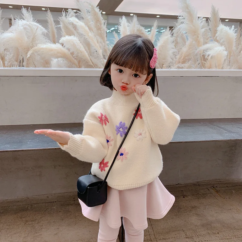 New Spring Winter Baby Girl Casual Turtleneck Sweater Children's Knitted Woolen Kids Floral Warm Thicken Plus Velvet Hedging
New Spring Winter Baby Girl Casual Turtleneck Sweater Children's Knitted Woolen Kids Floral Warm Thicken Plus Velvet Hedging
