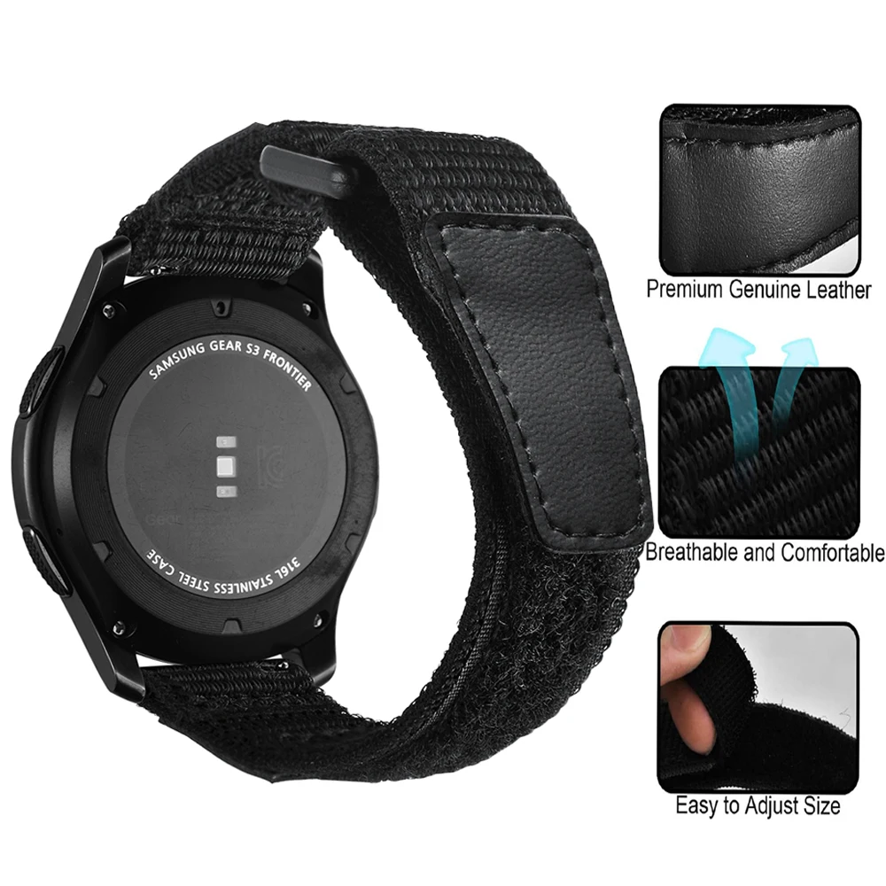 Ремешок нейлоновый для Samsung Galaxy watch 46 мм Gear s3 frontier band, браслет для наручных часов, Huawei GT 2 2e, 22 мм
Ремешок нейлоновый для Samsung Galaxy watch 46 мм Gear s3 frontier band, браслет для наручных часов, Huawei GT 2 2e, 22 мм