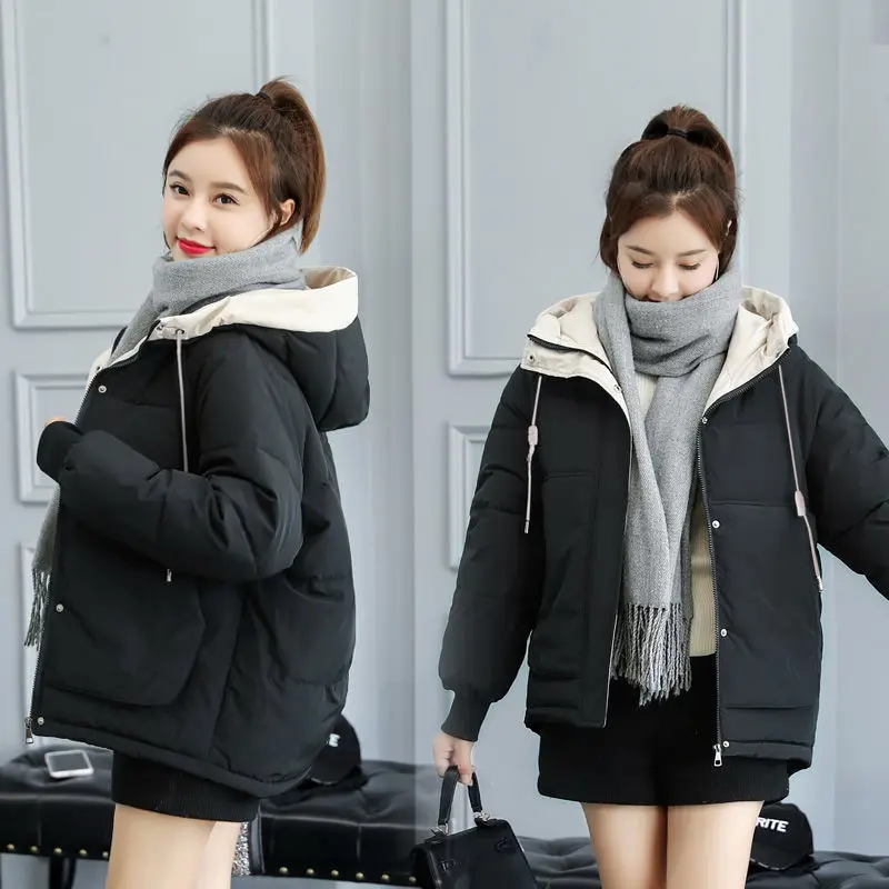 Winter short cotton padded jacket women's Korean loose hooded cotton padded jacket women's new small cotton padded jacket show
Winter short cotton padded jacket women's Korean loose hooded cotton padded jacket women's new small cotton padded jacket show