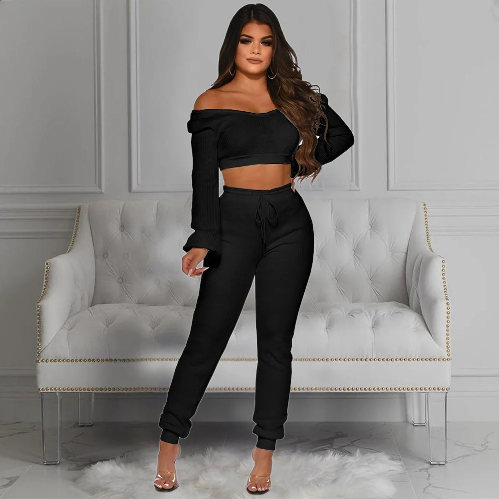 Sexy Slash Neck Women Two Pieces Set Crop Top +Long Pancil Pants tracksuit women V-backless Spring Summer Clothes Women
Sexy Slash Neck Women Two Pieces Set Crop Top +Long Pancil Pants tracksuit women V-backless Spring Summer Clothes Women