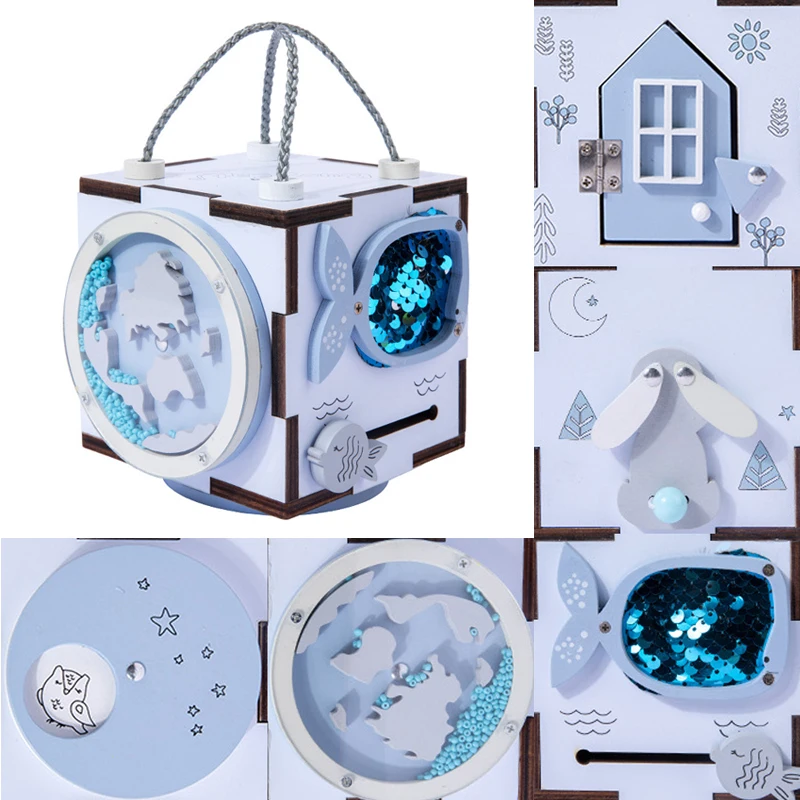 Montessori Busy Cube Unlocking Toy Basic Life Skills Learning Sensory Play Kids Wooden Toy For Kids Busy Box Educational Toys
Montessori Busy Cube Unlocking Toy Basic Life Skills Learning Sensory Play Kids Wooden Toy For Kids Busy Box Educational Toys