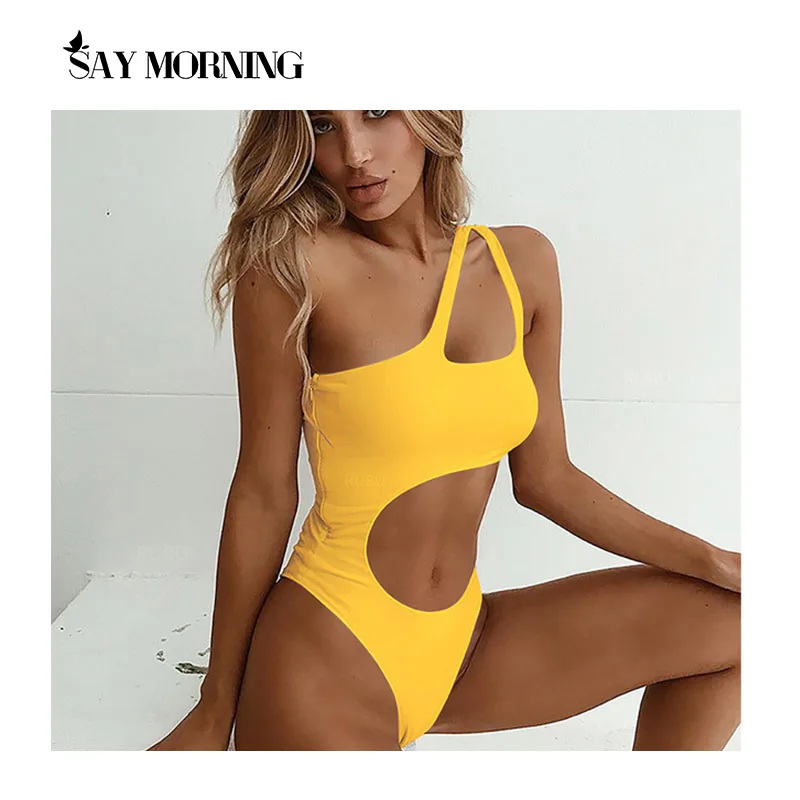 SAY MORNING Swimsuit Waist Hollow One Shoulder Stitching Sexy Women's Swimwear One-Piece Bikini Set New 2021 Beach Wear Swimming
SAY MORNING Swimsuit Waist Hollow One Shoulder Stitching Sexy Women's Swimwear One-Piece Bikini Set New 2021 Beach Wear Swimming