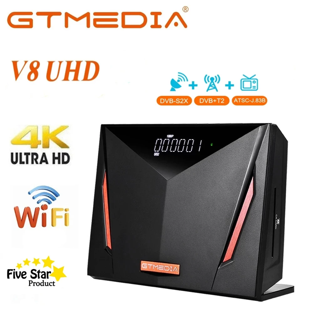 GTmedia V8 UHD Satellite TV Receiver DVB-S2/T2/Cable 4K Ultra HD Built-in WIFI Supports H.265,Compatible With Youtube And Cccam
GTmedia V8 UHD Satellite TV Receiver DVB-S2/T2/Cable 4K Ultra HD Built-in WIFI Supports H.265,Compatible With Youtube And Cccam