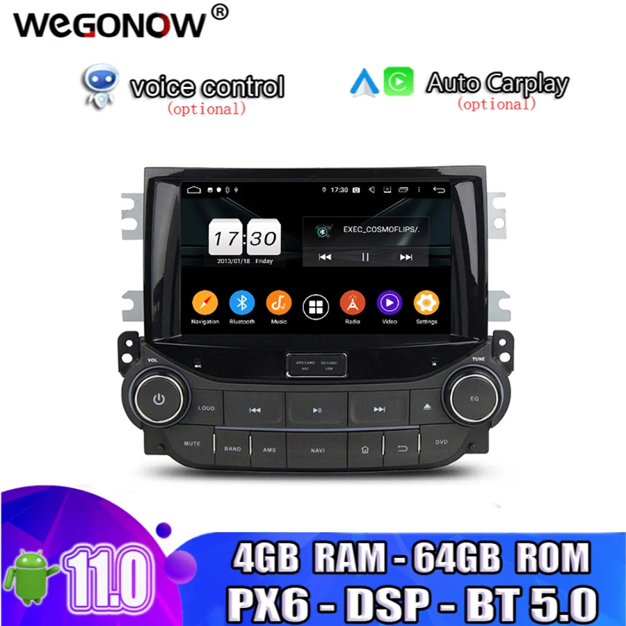 Автомобильный DVD-плеер PX6 HD DSP Android 11 0 Восьмиядерный 4 Гб 64 ROM Wifi Bluetooth 2013 RDS радио GPS
