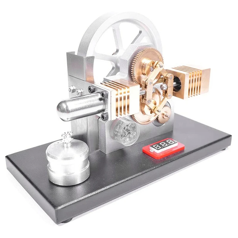 Stirling Engine Model with LED Light and Voltmeter,Horizontally Opposed Diamond Structure Gear Drive Stirling Model Kits
Stirling Engine Model with LED Light and Voltmeter,Horizontally Opposed Diamond Structure Gear Drive Stirling Model Kits