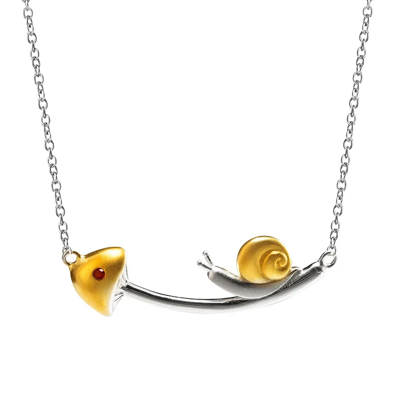 Pure S925 Sterling Silver Snail Pendant Necklace Female Gift 925 Sterling Mushroom Clavicle Chain Women Choker Fashion Jewelry
Pure S925 Sterling Silver Snail Pendant Necklace Female Gift 925 Sterling Mushroom Clavicle Chain Women Choker Fashion Jewelry