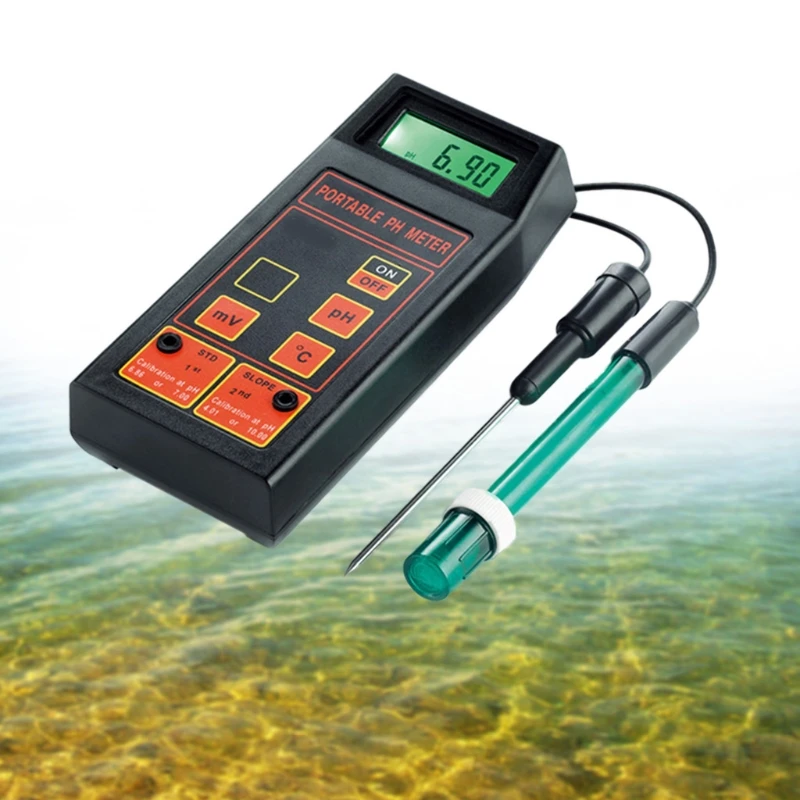 3-in-1 High Accuracy Portable pH/mV/Temp Meter + Replaceable pH & ORP Electrodes + Temperature Probe
3-in-1 High Accuracy Portable pH/mV/Temp Meter + Replaceable pH & ORP Electrodes + Temperature Probe