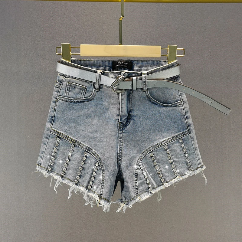 Street Diamond Thin Denim Shorts Women's 2021 Summer New High Waist Slim Fit Burr Hot Pants Female Jeans Students Cowboy Shorts
Street Diamond Thin Denim Shorts Women's 2021 Summer New High Waist Slim Fit Burr Hot Pants Female Jeans Students Cowboy Shorts