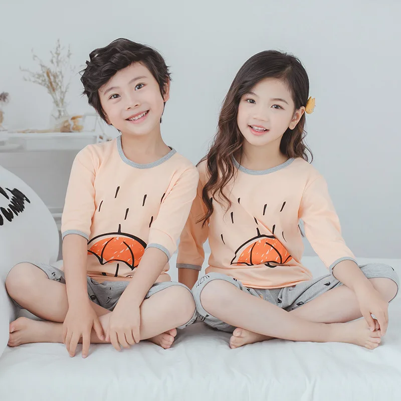 Cartoon Children's Pajamas Sets Summer Boys Girls Clothing Suit Cotton Short Sleeved T-shirt+Pants Kids Sleepwear Baby Pyjamas
Cartoon Children's Pajamas Sets Summer Boys Girls Clothing Suit Cotton Short Sleeved T-shirt+Pants Kids Sleepwear Baby Pyjamas