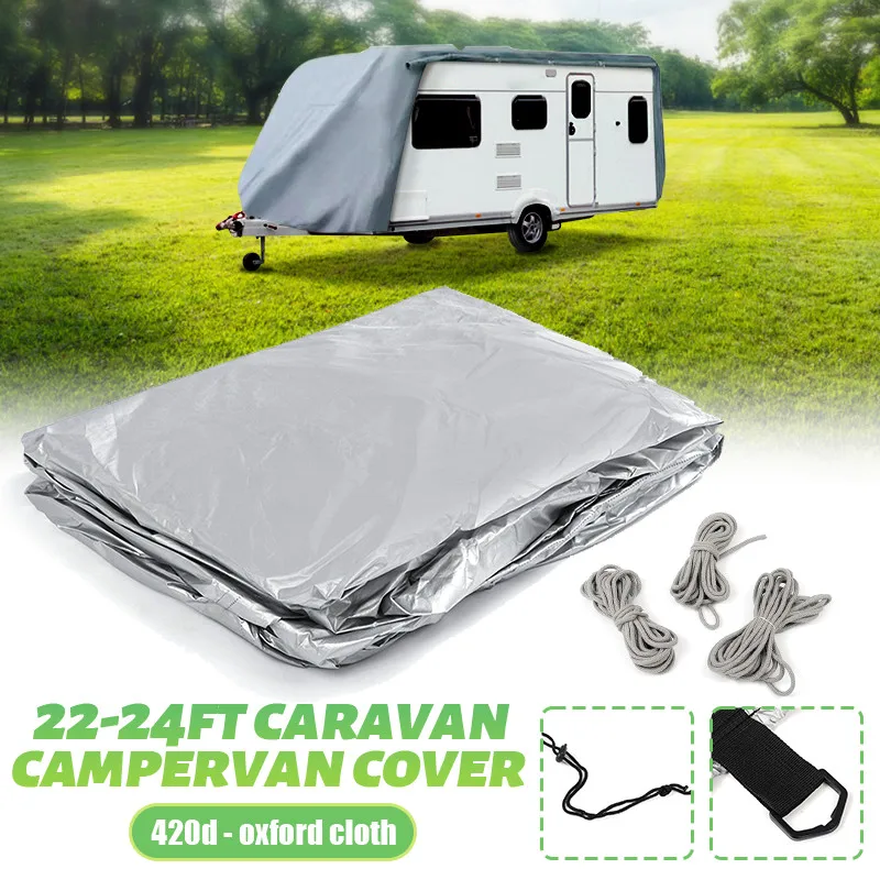 300D Oxford Cloth Caravan Towing Cover Universal Towing Cover Reflective Strip Protector Covers Dustproof Waterproof 22-24ft
300D Oxford Cloth Caravan Towing Cover Universal Towing Cover Reflective Strip Protector Covers Dustproof Waterproof 22-24ft