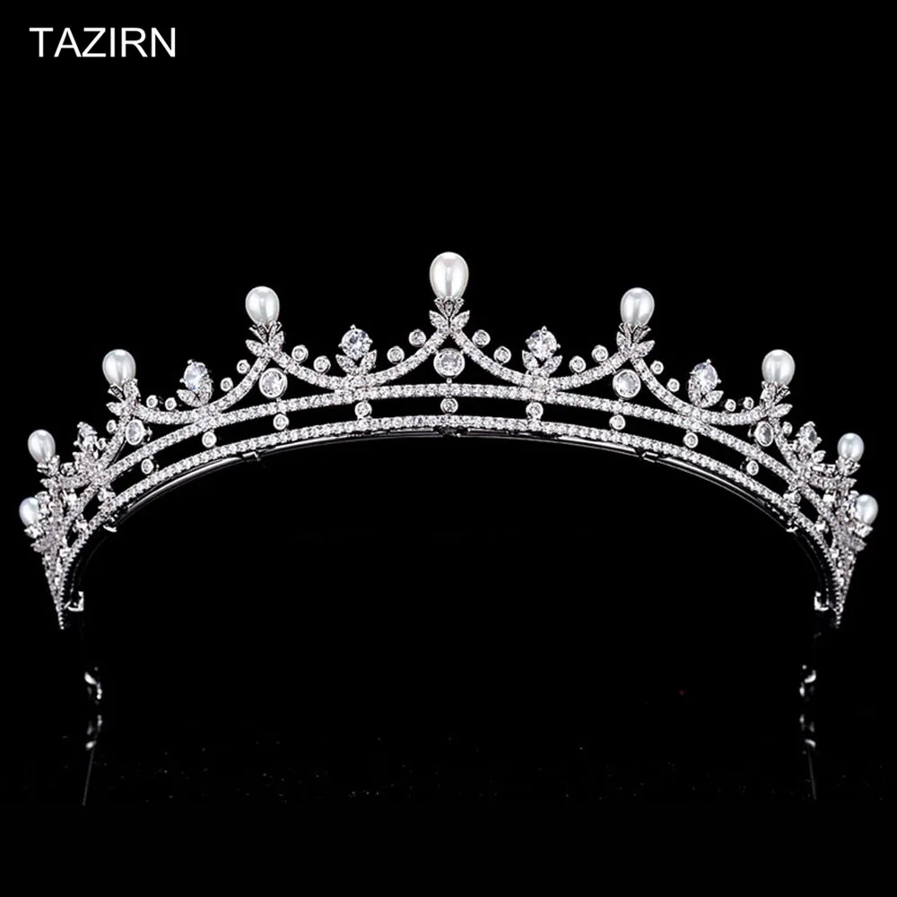 Sweet 3A Cubic Zirconia Wedding Bridal Pearl Tiaras Zircon Princess Crowns CZ Party Prom Pageant Headpieces Hair Jewelry
Sweet 3A Cubic Zirconia Wedding Bridal Pearl Tiaras Zircon Princess Crowns CZ Party Prom Pageant Headpieces Hair Jewelry