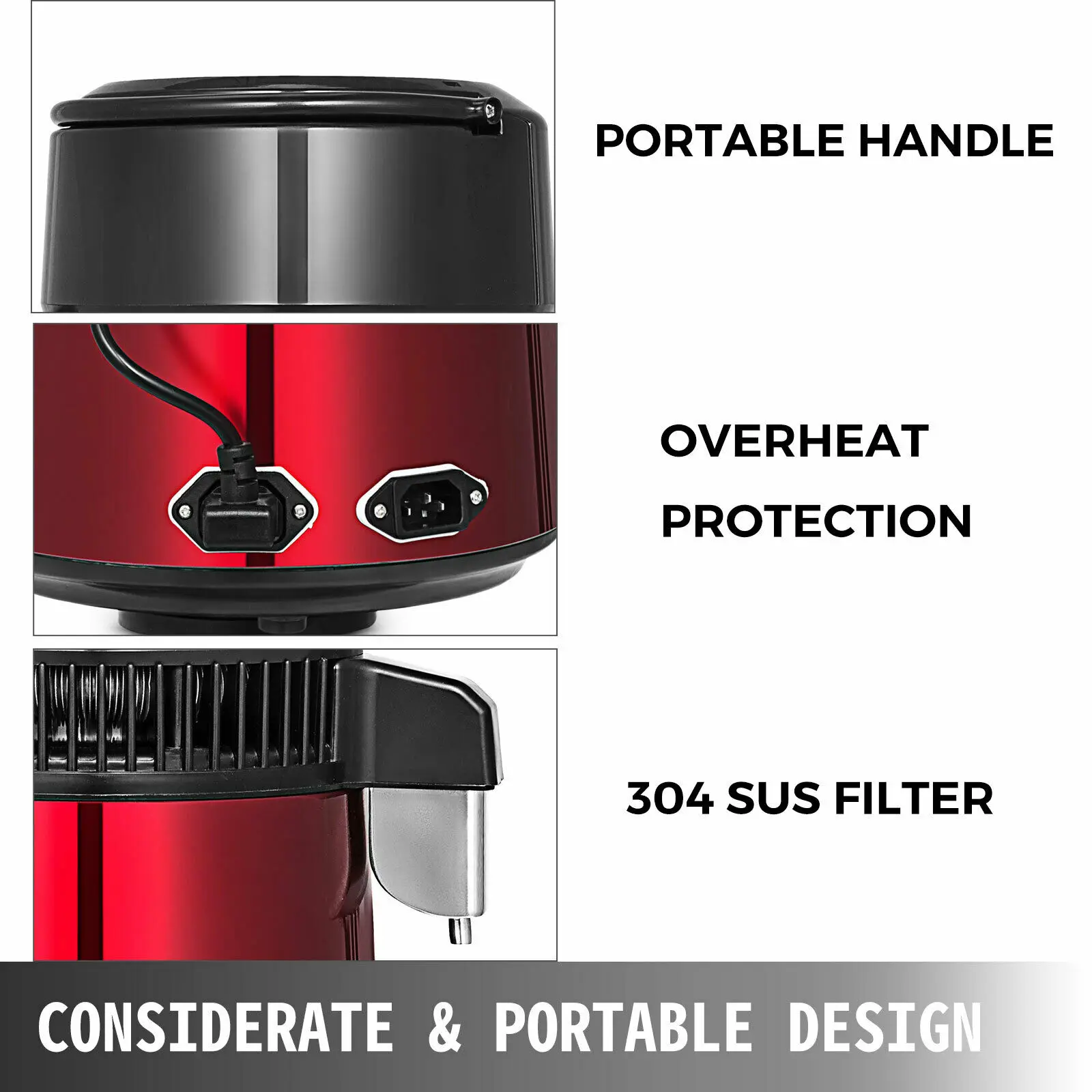 Water Distillers 4L Countertop Stainless Steel 750W 110V US Plug Water Distiller Glass
Water Distillers 4L Countertop Stainless Steel 750W 110V US Plug Water Distiller Glass