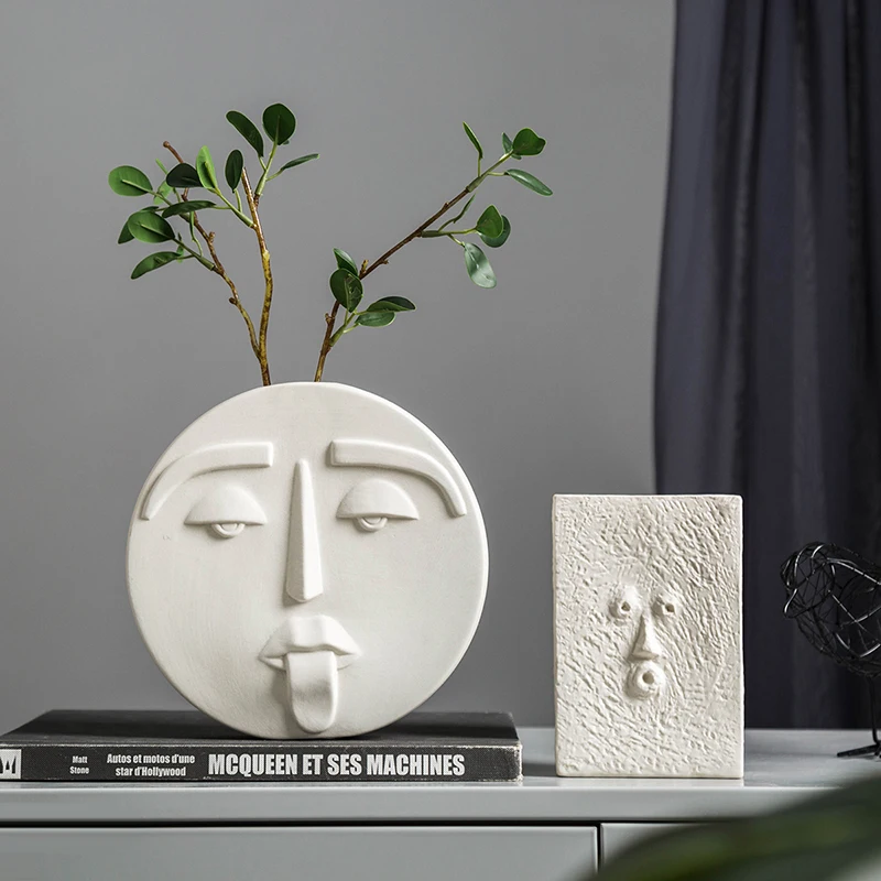 Nordic Style Modern Face Mask Ceramic Vase Home Decoration Vases Head Matte Table Flower Vase For Wedding Decoration Prop M76
Nordic Style Modern Face Mask Ceramic Vase Home Decoration Vases Head Matte Table Flower Vase For Wedding Decoration Prop M76