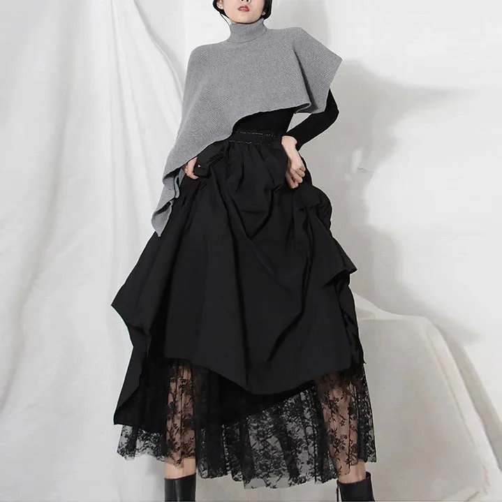 Boutique Black Patchwork Asymmetrical Summer Skirts Satin Lace Skirt Midi Long Black Skirt High Waist Women's High Street Skirt
Boutique Black Patchwork Asymmetrical Summer Skirts Satin Lace Skirt Midi Long Black Skirt High Waist Women's High Street Skirt