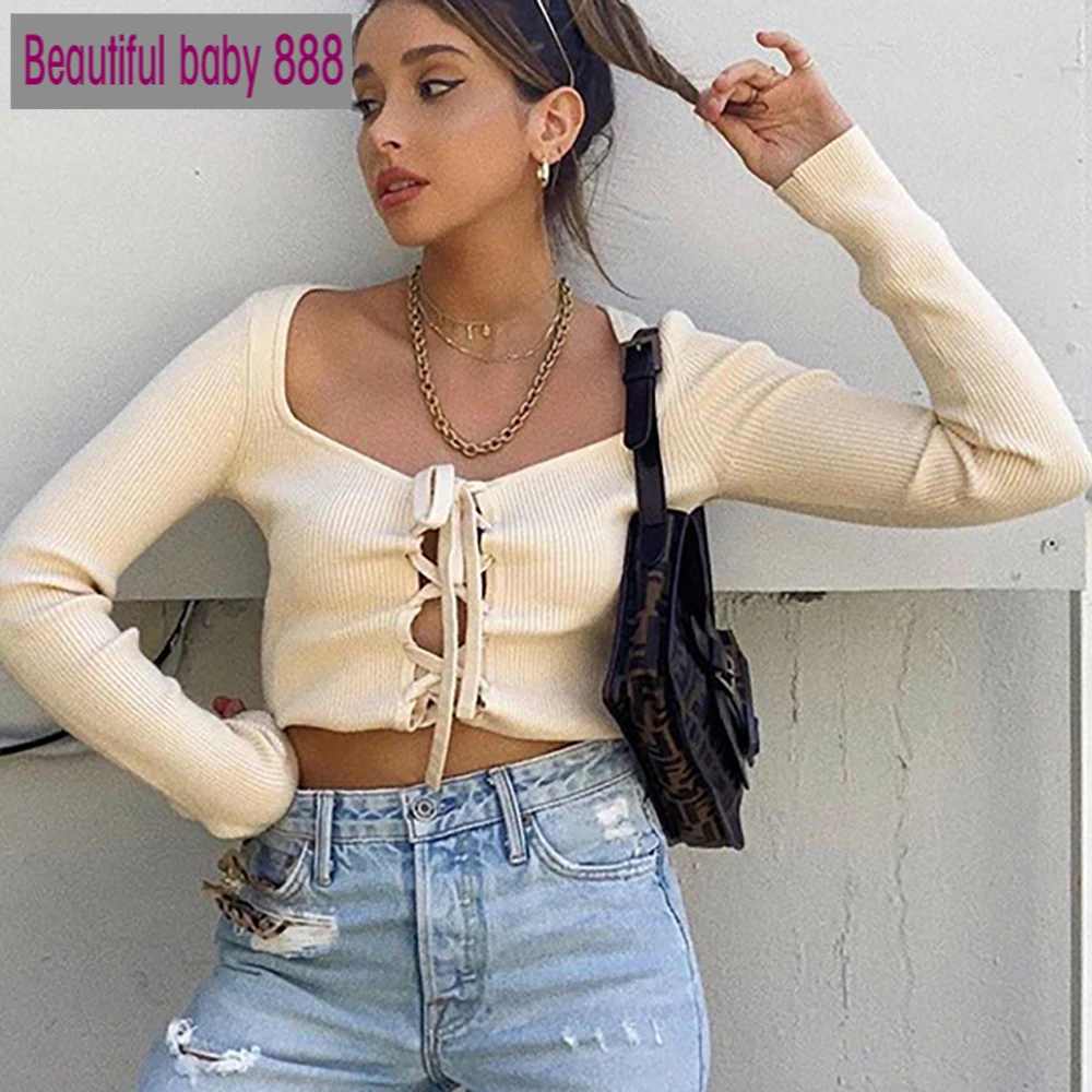 Meqeiss 2020 New Autumn Winter Lace Up Open Stitch Sweaters Knitted Tops Women Streetwear Jumpers Sexy Sweaters Crop Tops Slim
Meqeiss 2020 New Autumn Winter Lace Up Open Stitch Sweaters Knitted Tops Women Streetwear Jumpers Sexy Sweaters Crop Tops Slim