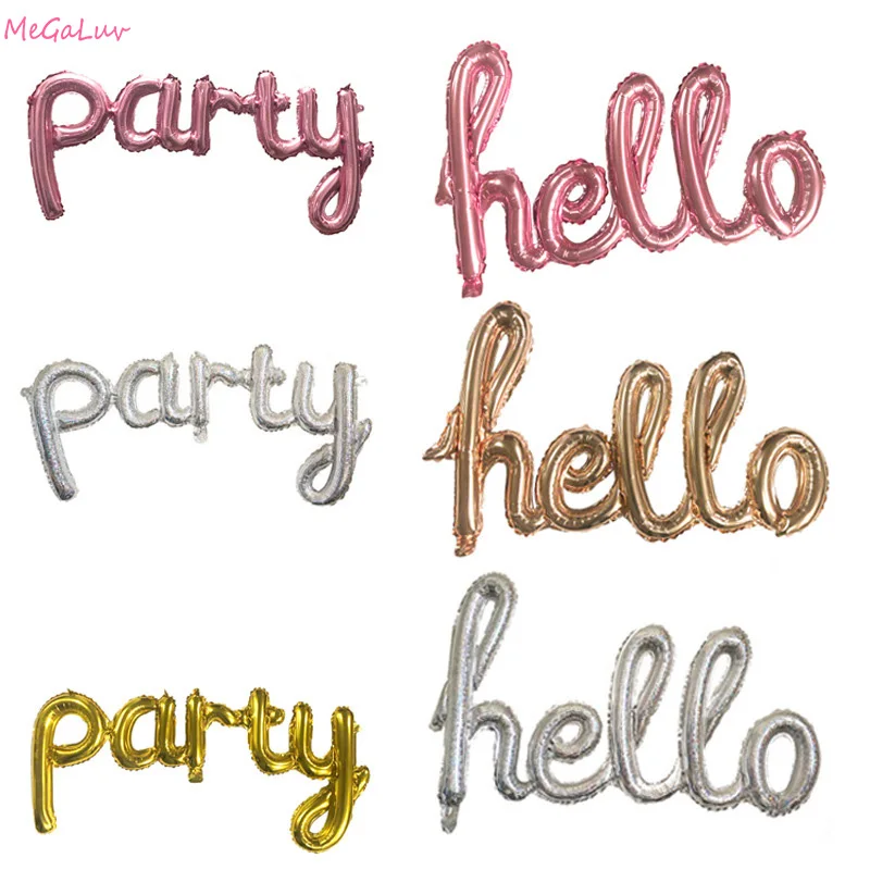 Hello Party Letters Foil Balloons Wedding Birthday Party Decoration Ballon Alphabet Helium Air Globos Baby Shower Supplies
Hello Party Letters Foil Balloons Wedding Birthday Party Decoration Ballon Alphabet Helium Air Globos Baby Shower Supplies