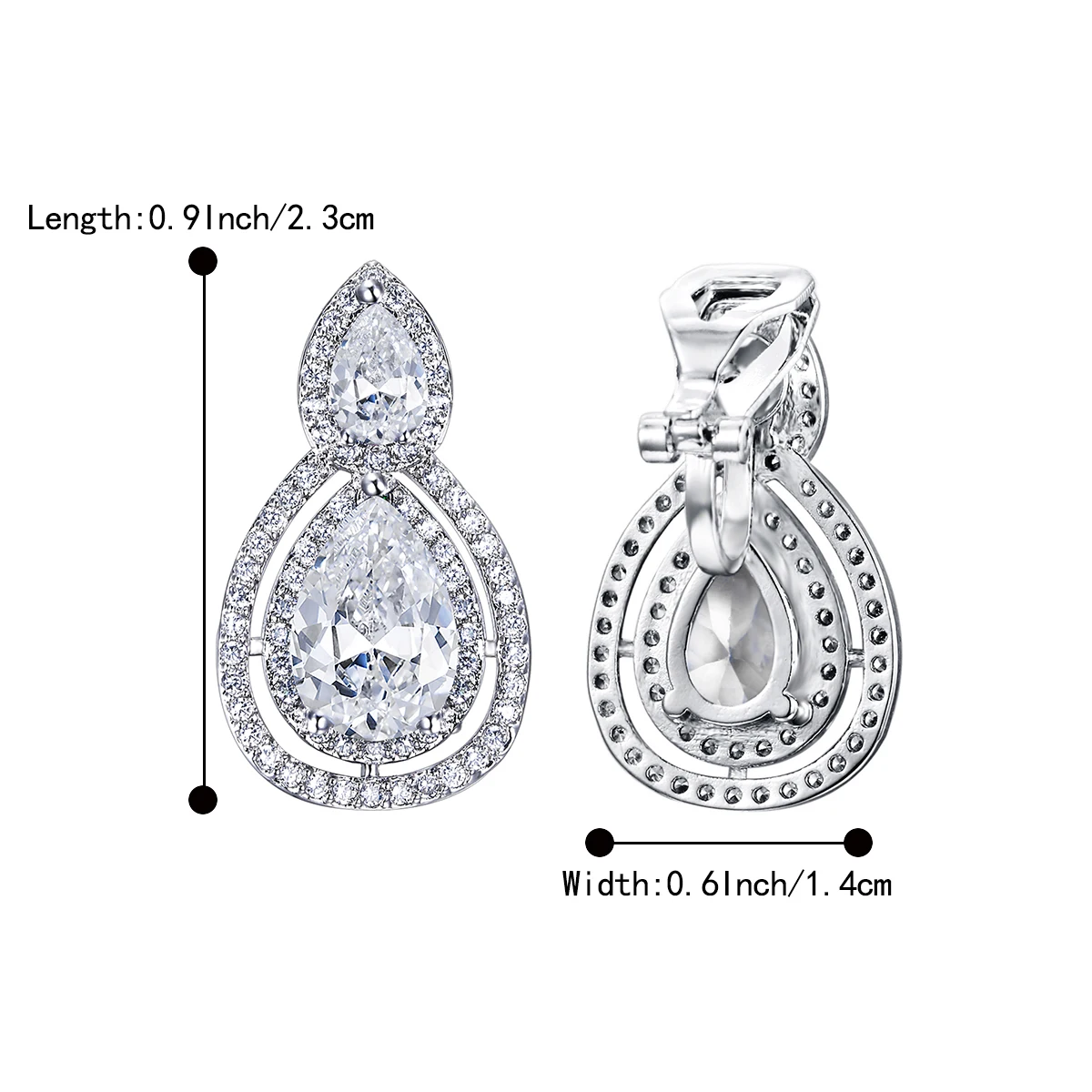Wedding Earrings Clip Women Clip-on Dangle Teardrop Party Jewelry Gift Accessories Kpop Fashion Bridal Bridesmaid Rose Gold
Wedding Earrings Clip Women Clip-on Dangle Teardrop Party Jewelry Gift Accessories Kpop Fashion Bridal Bridesmaid Rose Gold