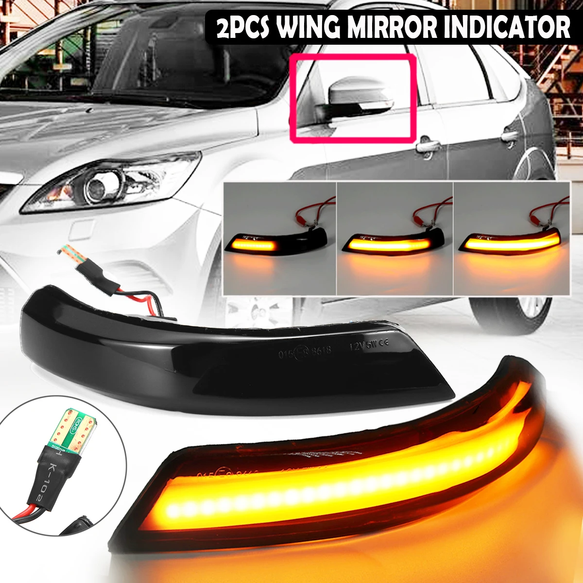 Указатель поворота светодиодный на зеркало заднего вида, 2 шт., для Ford Focus Mk2 Mk3 08-16 Mondeo Mk4
Указатель поворота светодиодный на зеркало заднего вида, 2 шт., для Ford Focus Mk2 Mk3 08-16 Mondeo Mk4