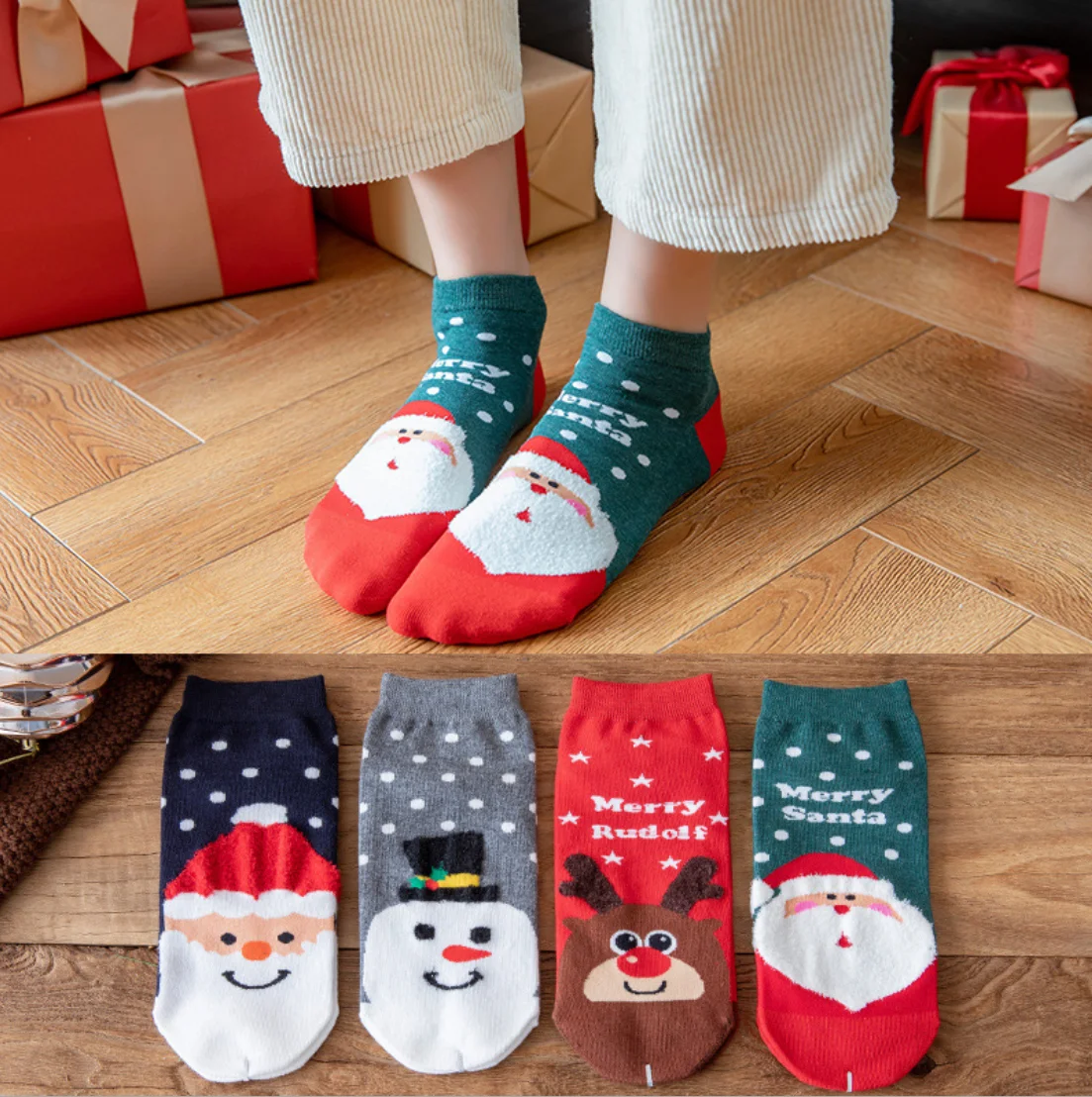 Woman Socks 4Pairs/Set Christmas Socks Cotton Gift Female Calcetines Mujer Divertidos New Year's Socks Cadeau Femme Cadeau Noel
Woman Socks 4Pairs/Set Christmas Socks Cotton Gift Female Calcetines Mujer Divertidos New Year's Socks Cadeau Femme Cadeau Noel