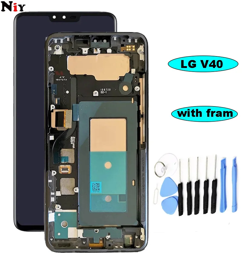 For LG V40 V50 LCD Display Touch Screen Digitizer Assembly With Frame For LG V40 ThinQ V50 ThinQ 5G lcd Replacement
For LG V40 V50 LCD Display Touch Screen Digitizer Assembly With Frame For LG V40 ThinQ V50 ThinQ 5G lcd Replacement