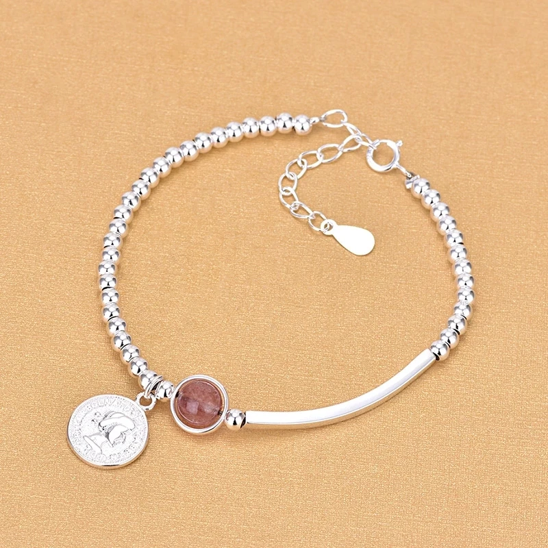 925 Sterling Silver Strawberry Crystal Round Bead Charm Statement Bracelet &Bangle For Women Wedding Jewelry SL112
925 Sterling Silver Strawberry Crystal Round Bead Charm Statement Bracelet &Bangle For Women Wedding Jewelry SL112