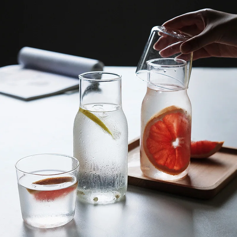 Bedside Water Carafe Set with Tumbler Glass Set for Bedroom Nightstand Glass Mouthwash Bottle for Bathroom Cold Kettle Cup Set
Bedside Water Carafe Set with Tumbler Glass Set for Bedroom Nightstand Glass Mouthwash Bottle for Bathroom Cold Kettle Cup Set