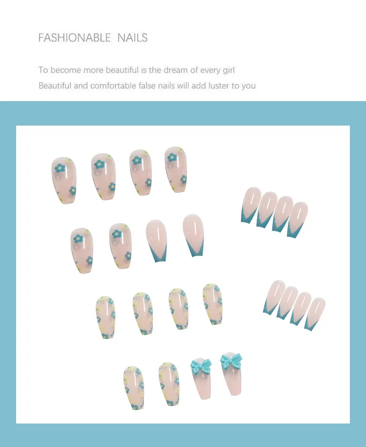 24pcs Smal Flower Printed Nail Patch with Bow Glue Type Removable Long Paragraph Fashion Manicure False Nail Patch THIN889
24pcs Smal Flower Printed Nail Patch with Bow Glue Type Removable Long Paragraph Fashion Manicure False Nail Patch THIN889