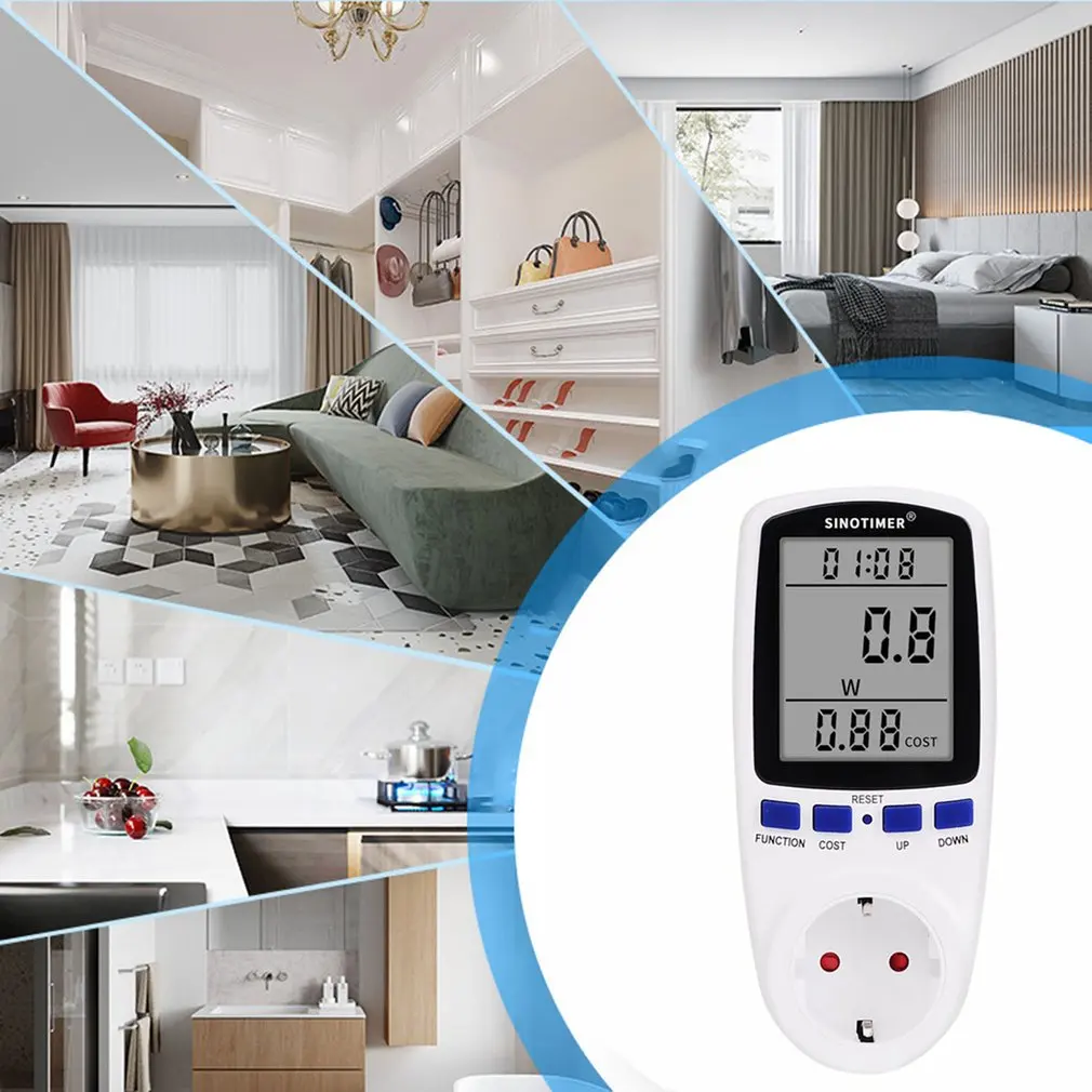 EU US UK Plug Socket Digital Wattmeter Meter Power Consumption Watt Energy Meter KWh AC 220V 110V Electricity Analyzers Monitors
EU US UK Plug Socket Digital Wattmeter Meter Power Consumption Watt Energy Meter KWh AC 220V 110V Electricity Analyzers Monitors