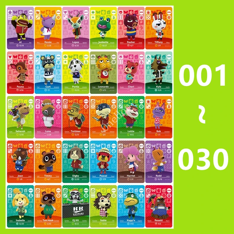 Standard Card Animal Croxxing 001~030 Amxxbo Ntag215 Chip NFC Game Card For NS Switch
Standard Card Animal Croxxing 001~030 Amxxbo Ntag215 Chip NFC Game Card For NS Switch