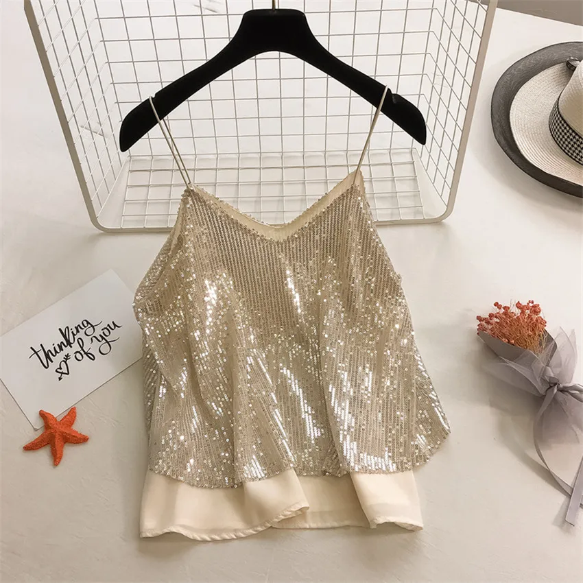 20 Fashion Summer Sexy Women Sequined Vest Solid V-neck Tank Summer Outfits Lady Short paragraph Crop Top Tanks Bottomings 1148
20 Fashion Summer Sexy Women Sequined Vest Solid V-neck Tank Summer Outfits Lady Short paragraph Crop Top Tanks Bottomings 1148
