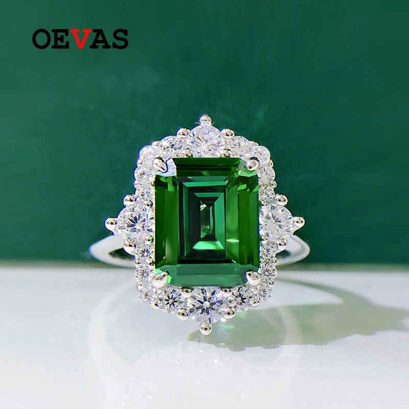 OEVAS 100% 925 Sterling Silver 8*10mm Square Emerald High Carbon Diamond Rings For Women Sparkling Wedding Party Fine Jewerly
OEVAS 100% 925 Sterling Silver 8*10mm Square Emerald High Carbon Diamond Rings For Women Sparkling Wedding Party Fine Jewerly