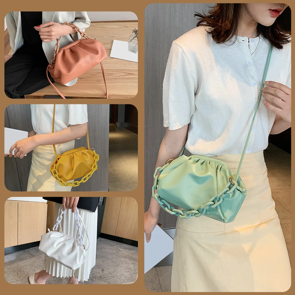 Youth Ladies Simple Versatile purses Women PU Leather Cloud Crossbody chain Bag Day Clutch Female Casual Shoulder Handbag
Youth Ladies Simple Versatile purses Women PU Leather Cloud Crossbody chain Bag Day Clutch Female Casual Shoulder Handbag