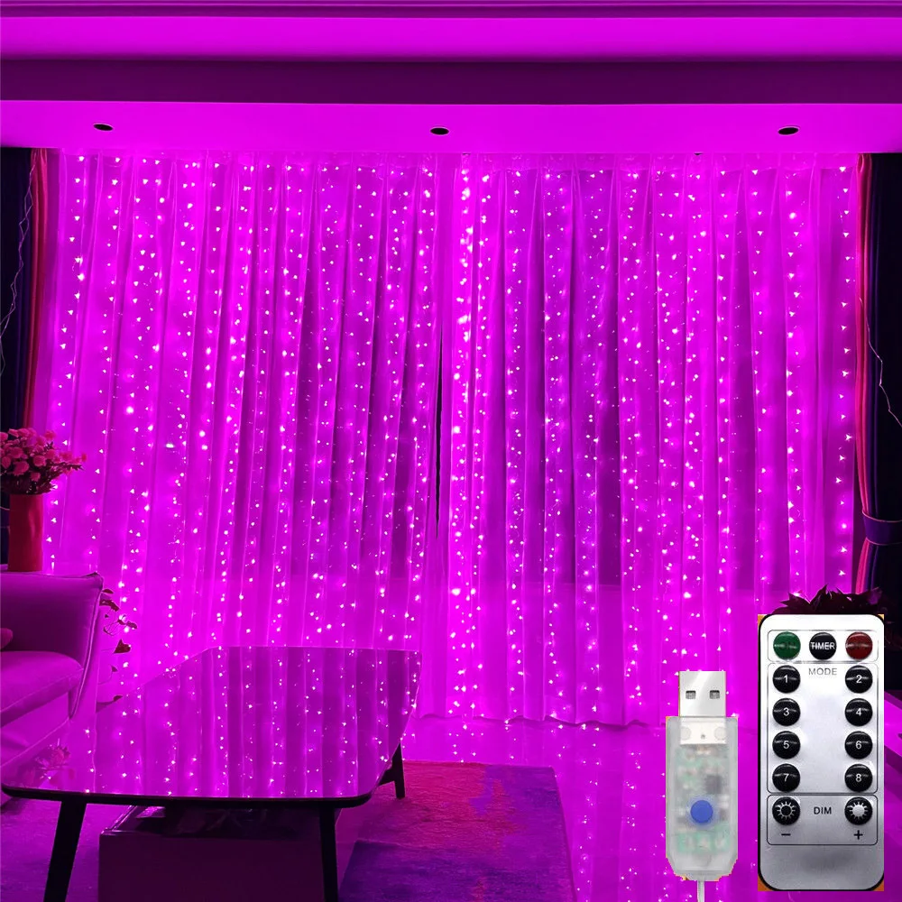 9ft LED Remote Control USB String Lights Curtain Fairy Lights Christmas Decoration for Home Bedroom Wedding Party Holiday Lights
9ft LED Remote Control USB String Lights Curtain Fairy Lights Christmas Decoration for Home Bedroom Wedding Party Holiday Lights