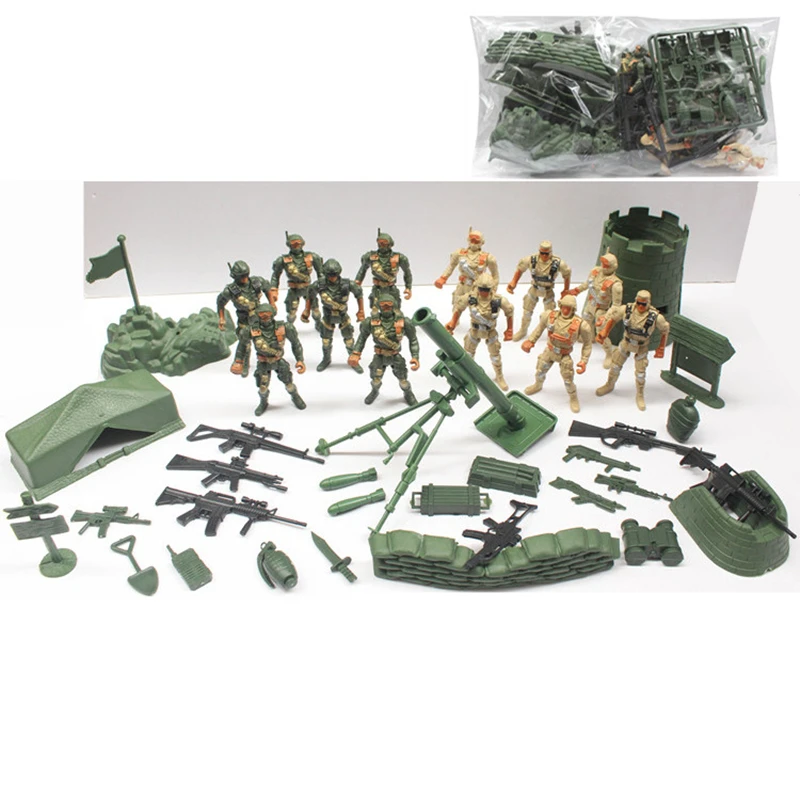 43 Pcs/Set Plastic 9cm Military Soldier Model Playset Action Figures Artillery Tent Gun Boy Toy DIY Educational Accessories Kit
43 Pcs/Set Plastic 9cm Military Soldier Model Playset Action Figures Artillery Tent Gun Boy Toy DIY Educational Accessories Kit