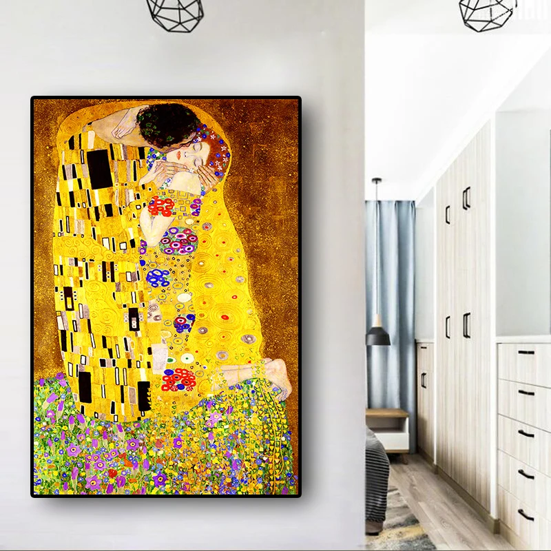 Gustav Klimt Kiss Reproductions Figure Oil Painting on Canvas Art Scandinavian Posters and Prints Wall Picture for Living Room
Gustav Klimt Kiss Reproductions Figure Oil Painting on Canvas Art Scandinavian Posters and Prints Wall Picture for Living Room