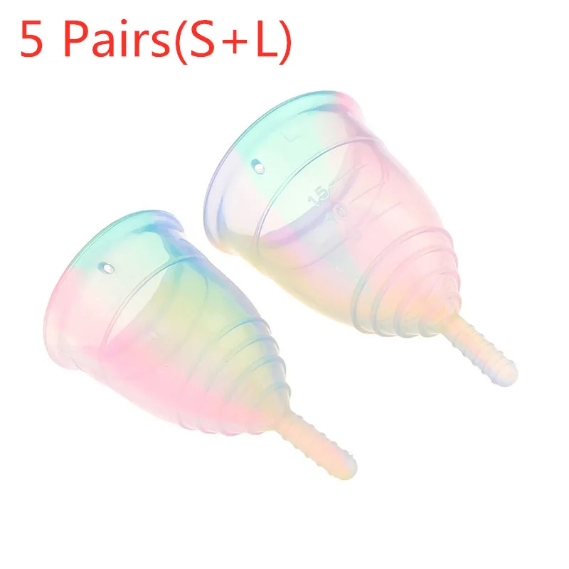 5PCS/5Pair Colorful Women Cup Medical Grade Silicone Menstrual Cup Feminine Hygiene Menstrual Lady Cup Health Care Period Cup
5PCS/5Pair Colorful Women Cup Medical Grade Silicone Menstrual Cup Feminine Hygiene Menstrual Lady Cup Health Care Period Cup
