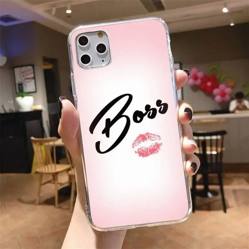 Girl Boss Pink Women power slogan Phone Case Transparent for iPhone 6 7 8 11 12 s mini pro X XS XR MAX Plus cover funda shell
Girl Boss Pink Women power slogan Phone Case Transparent for iPhone 6 7 8 11 12 s mini pro X XS XR MAX Plus cover funda shell