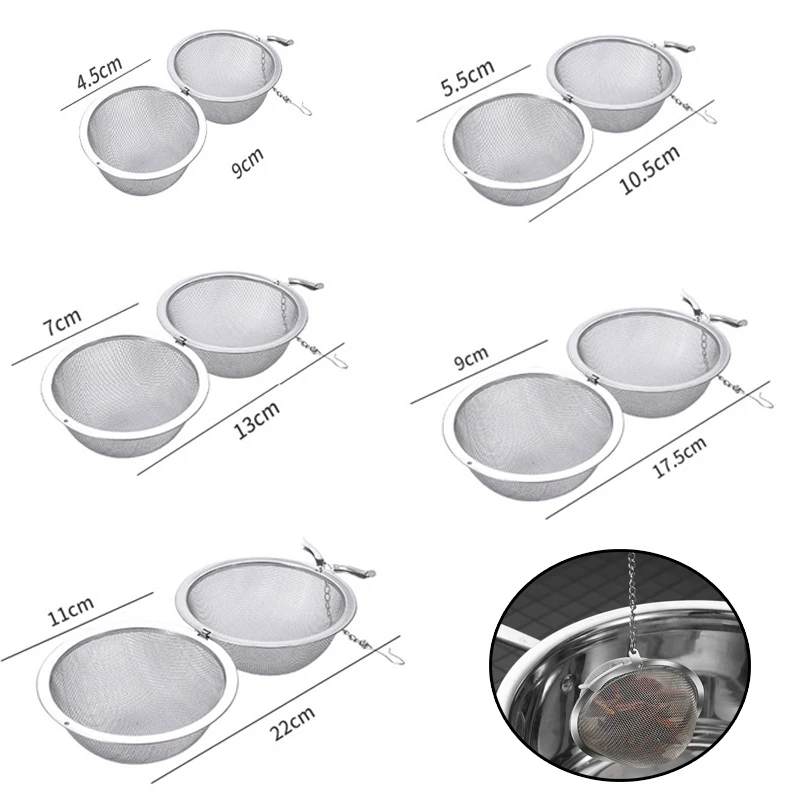 5 Size Stainless Steel Tea Infuser Sphere Locking Spice Tea Ball Strainer Mesh Infuser Tea Filter Strainers Kitchen Accessories
5 Size Stainless Steel Tea Infuser Sphere Locking Spice Tea Ball Strainer Mesh Infuser Tea Filter Strainers Kitchen Accessories