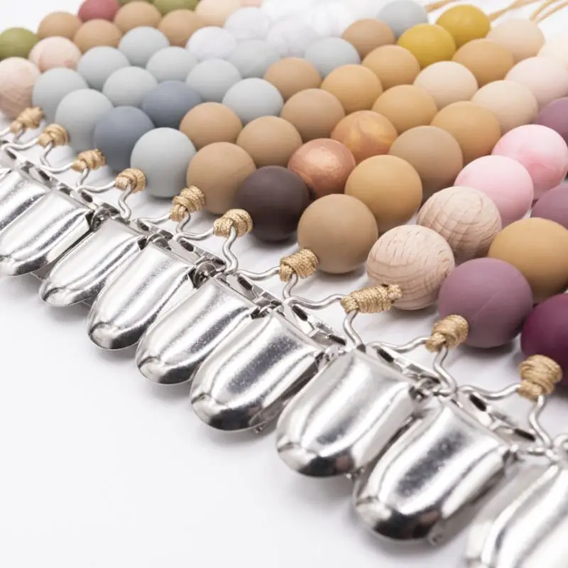 Dummy Clips Baby Boys Girls Pacifier Chain Silicone Teething Relief Toys Beads Soothie Pacifier Holder Clips Baby Shower Gift
Dummy Clips Baby Boys Girls Pacifier Chain Silicone Teething Relief Toys Beads Soothie Pacifier Holder Clips Baby Shower Gift