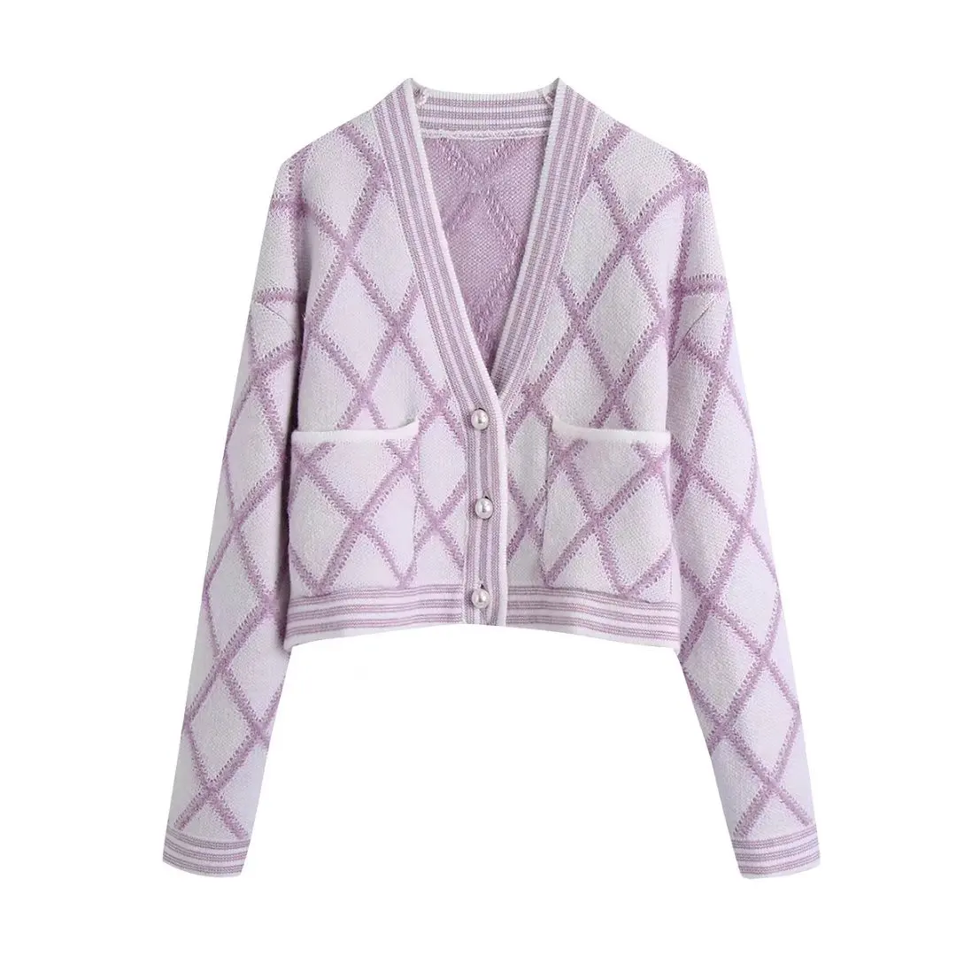 Willshela Women Fashion Argyle Knitted Cardigan Long Sleeves V-Neckline Chic Lady Woman Vintage Knit Jacket Winter
Willshela Women Fashion Argyle Knitted Cardigan Long Sleeves V-Neckline Chic Lady Woman Vintage Knit Jacket Winter