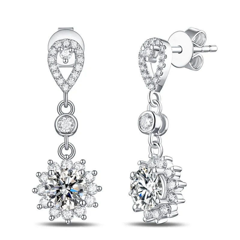 Top Quality Silver 925 Earrings For Lady Long Accessories On Ear Bright Crystal Sunflower Drop Earrings Women Jewelry Gold Gift
Top Quality Silver 925 Earrings For Lady Long Accessories On Ear Bright Crystal Sunflower Drop Earrings Women Jewelry Gold Gift