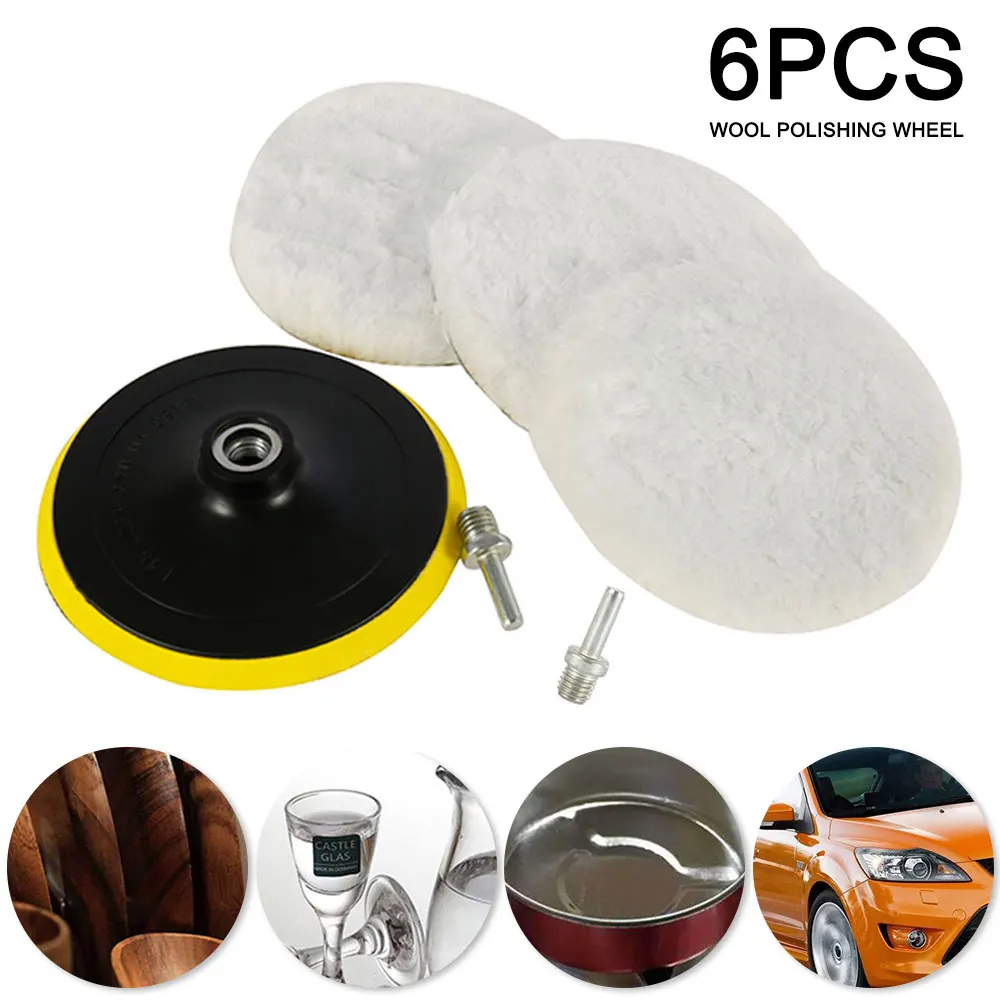 6pcs 6inch Wool Pads Waxing Polishing Buffing Pad Wheel Car Auto Car Paint Care Polisher Pads M14
6pcs 6inch Wool Pads Waxing Polishing Buffing Pad Wheel Car Auto Car Paint Care Polisher Pads M14