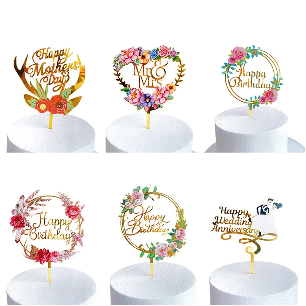 Flowers Happy Birthday Cake Topper Gold Colored Printing Acrylic Cake Topper For Kids Girls Cake Decorations Party Supplies
Flowers Happy Birthday Cake Topper Gold Colored Printing Acrylic Cake Topper For Kids Girls Cake Decorations Party Supplies